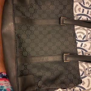 Gucci canvas shoulder bag